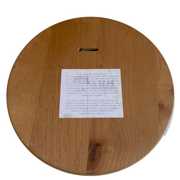 AUM Wood Products Large Finger Labyrinth Mindfulness Meditation Awakening Prayer - Picture 4 of 9